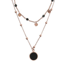 Load image into Gallery viewer, 2 STRANDS NECKLACE WITH FACETED GEMSTONE - ALL NECKLACES
