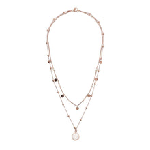 Load image into Gallery viewer, 2 STRANDS NECKLACE WITH FACETED GEMSTONE - Necklaces ALL
