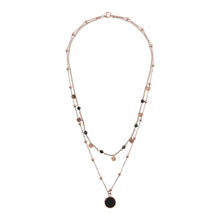 Load image into Gallery viewer, 2 STRANDS NECKLACE WITH FACETED GEMSTONE - ALL NECKLACES
