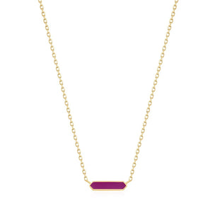 Berry Enamel Emblem Gold Necklace - NECKLACE ANIA HAE