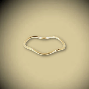 Bronzallure ’Golden’ Oval Wave Bangle - Jewelry Bracelets