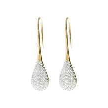 Load image into Gallery viewer, Bronzallure Pave Drop Golden Earrings SKU: WSBZ01236Y.Y -
