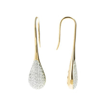 Load image into Gallery viewer, Bronzallure Pave Drop Golden Earrings SKU: WSBZ01236Y.Y -
