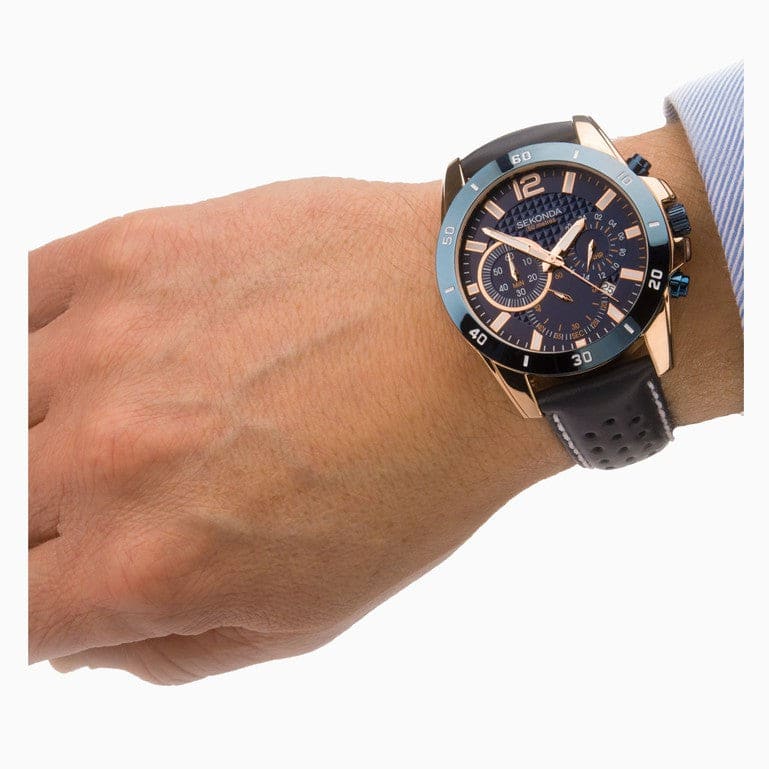 CHRONOGRAPH Sekonda Men’s Watch | Two Tone Case & Leather