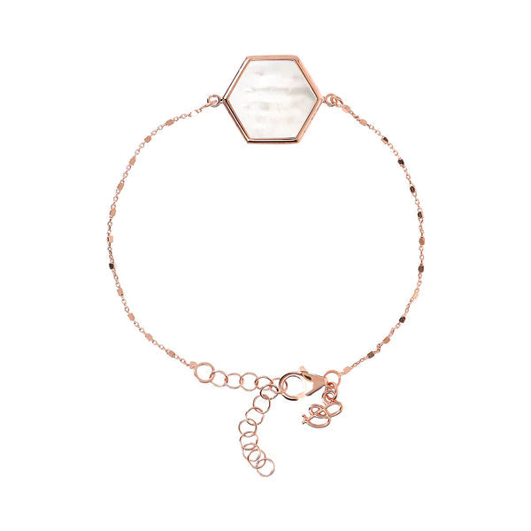 Cube Chain Bracelet with Hexagon - BRONZALEUR NECKLACE ALL