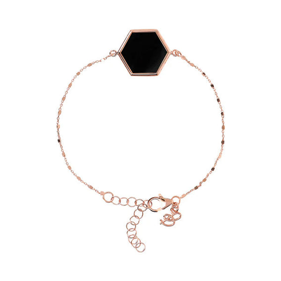 Cube Chain Bracelet with Hexagon - BRONZALEUR NECKLACE ALL