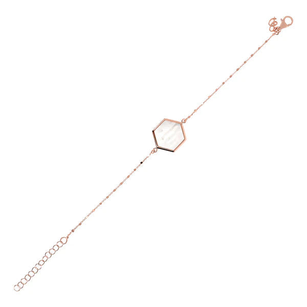 Cube Chain Bracelet with Hexagon - BRONZALEUR NECKLACE ALL