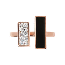 Load image into Gallery viewer, Cubic Zirconia and Carré Stone Ring - bronzallure ring ALL
