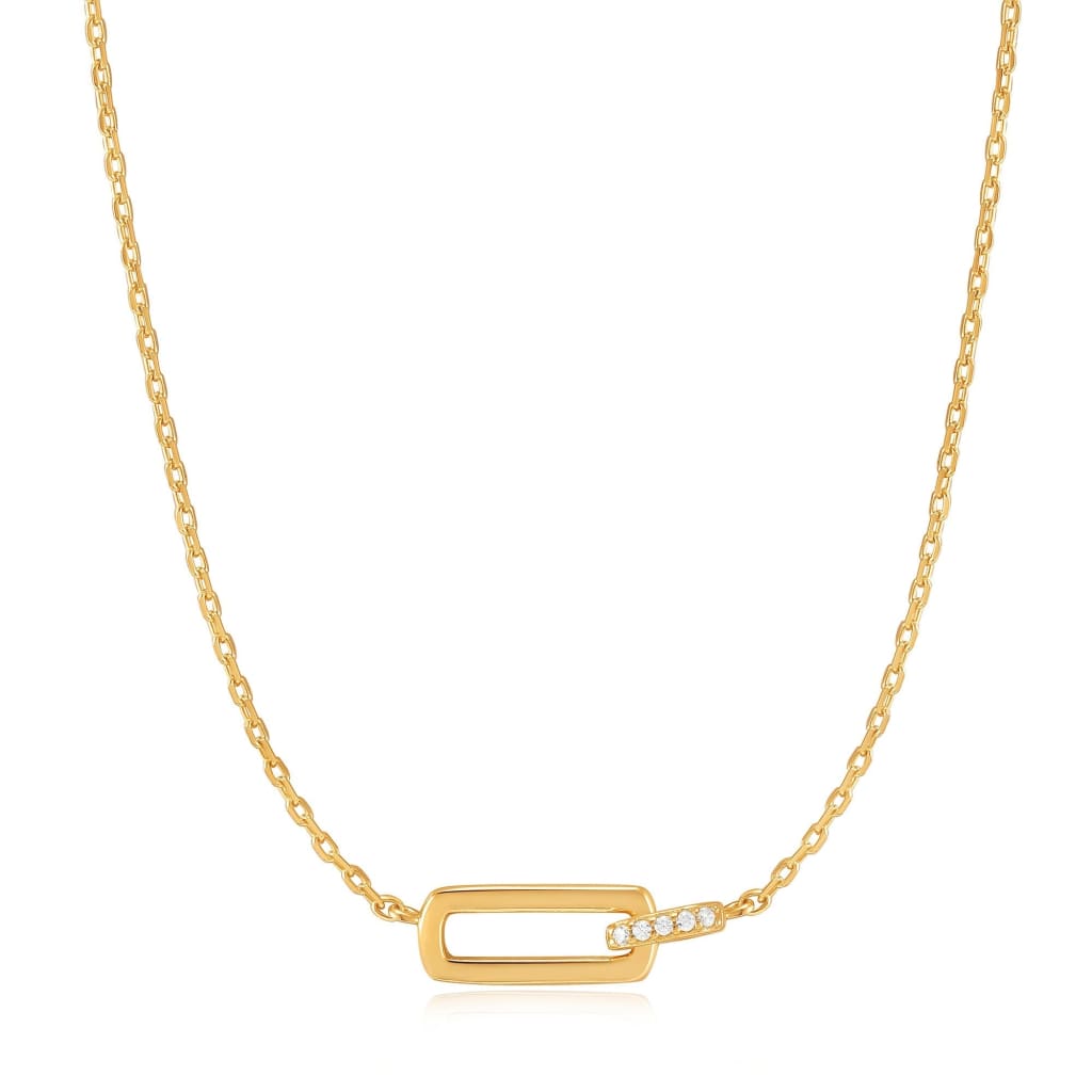 Gold Glam Interlock Necklace - NECKLACE ANIA HAE JEWELLERY