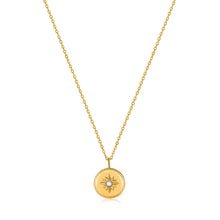 Load image into Gallery viewer, Gold Mother of Pearl Sun Pendant Necklace - NECKLACE ANIA
