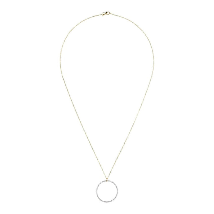 GOLDEN CZ LGE CIRCULAR NECKLACE 91CM - Jewelry ALL NECKLACES