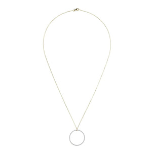 GOLDEN CZ LGE CIRCULAR NECKLACE 91CM - Jewelry ALL NECKLACES