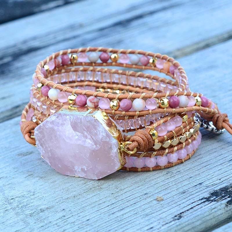 Golden Rose Quartz Bracelet - BRACELET Bracelets