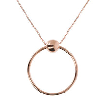 Load image into Gallery viewer, Golden Rose Sphere Circle Necklace - BRONZALEUR NECKLACE ALL
