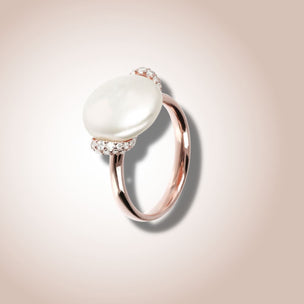 Maxima Freshwater Pearl Ring with Cubic Zirconia - Rings ALL