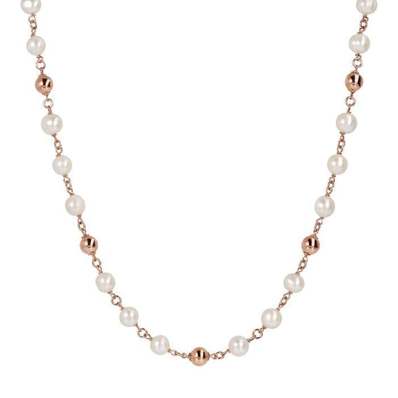 Maxima Long Necklace with Bicolor Pearls - BRONZALEUR