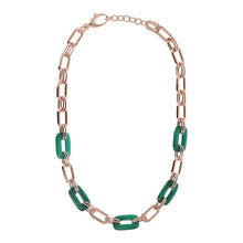 Load image into Gallery viewer, Mesh Necklace with Natural Stone Details - BRONZALEUR
