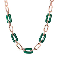 Load image into Gallery viewer, Mesh Necklace with Natural Stone Details - BRONZALEUR
