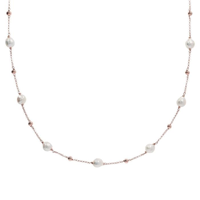 Ming Pearls Stationary Necklace Long - BRONZALEUR NECKLACE