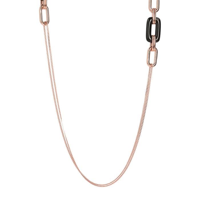 Natural Stone Chanel Two Strands Necklace - BRONZALEUR