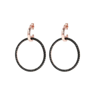 Pavé Circle Earrings - BRONZALEUR EARINGS ALL