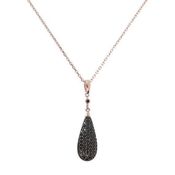 Pavé Drop Pendant Necklace - BRONZALEUR NECKLACE ALL