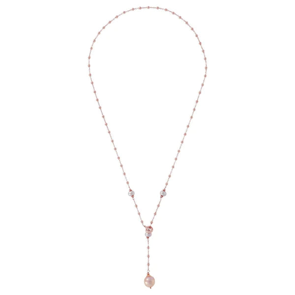 Pearl Lariat Necklace - BRONZALEUR NECKLACE ALL NECKLACES