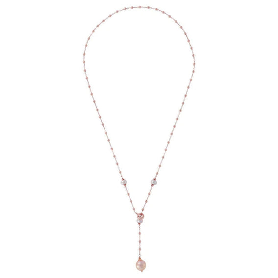 Pearl Lariat Necklace - BRONZALEUR NECKLACE ALL NECKLACES