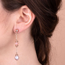 Load image into Gallery viewer, Pearls and Moonstone Pendant Earrings - Jewelry ALL EARINGS
