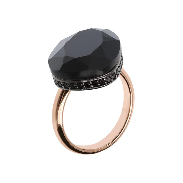 Preziosa Ring with Natural Stone - bronzallure ring ALL