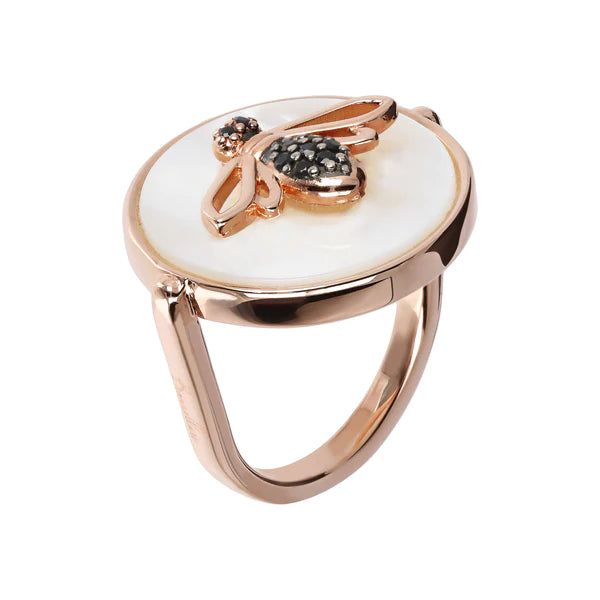 Ring with Bee and Mother of Pearl - Rings Jewelry Sets ALL