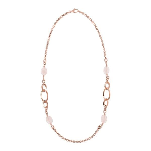 Rolò Oval Chain and Natural Stone - BRONZALEUR NECKLACE ALL