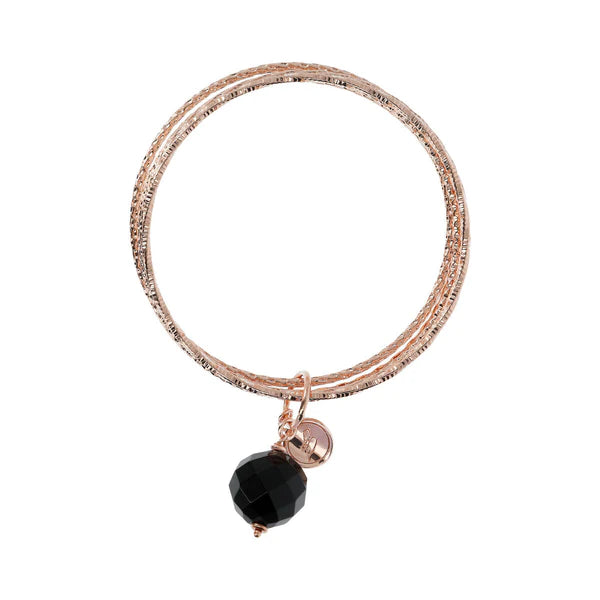 Round Natural Stone Slip-On Bracelet - BRACELET Bracelets