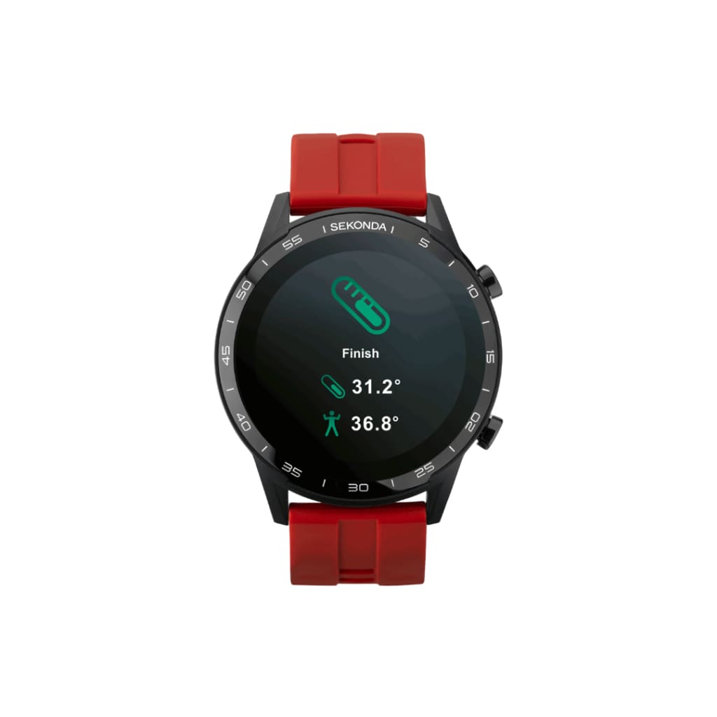 Sekonda Active Smartwatch | RED Case & Silicone Strap | 1910