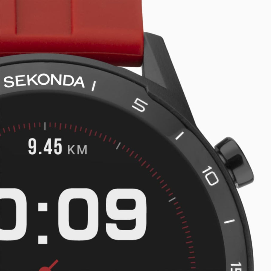 Sekonda Active Smartwatch | RED Case & Silicone Strap | 1910