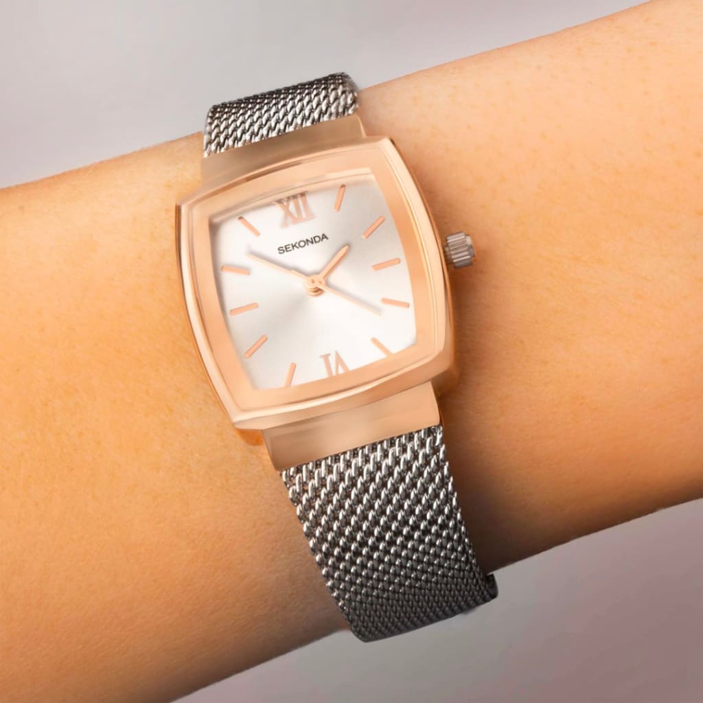 Sekonda Ladies Watch | Rose Case & Stainless Steel Mesh