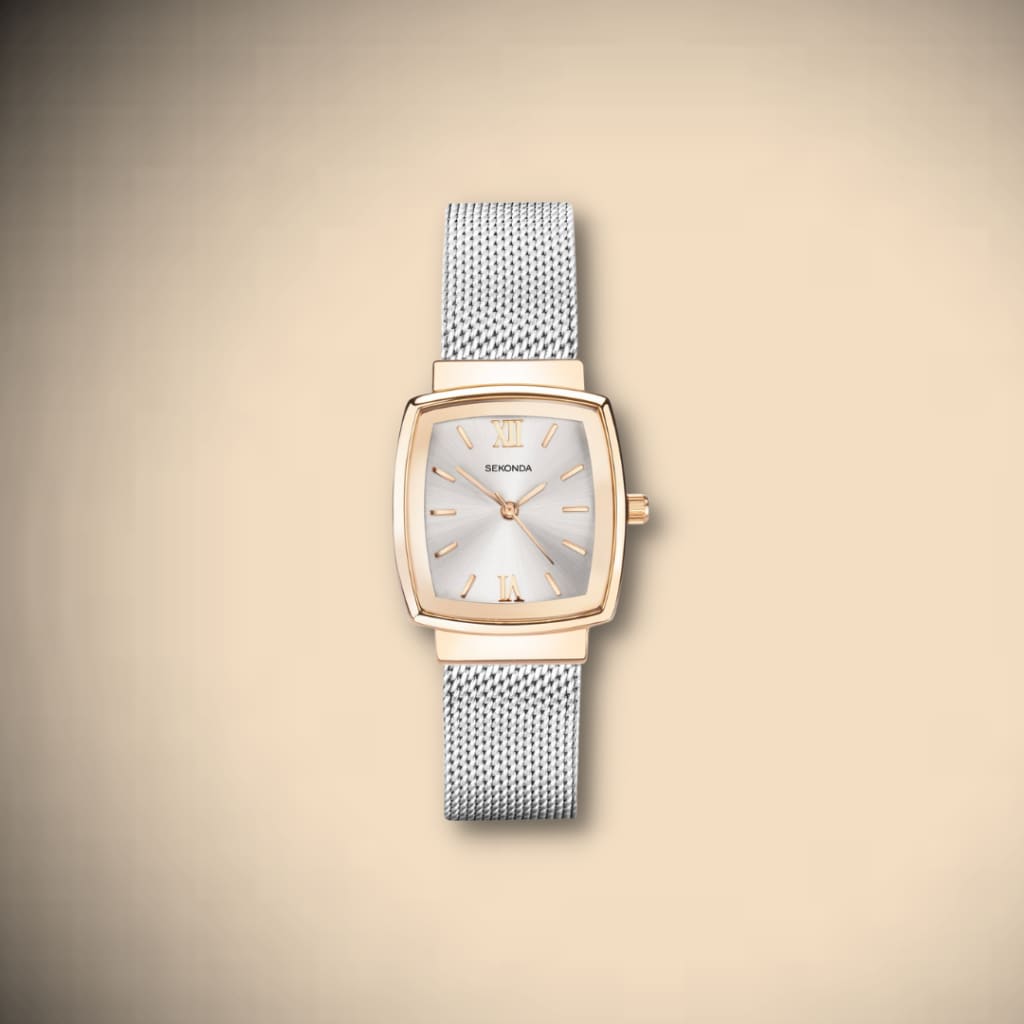 Sekonda Ladies Watch | Rose Case & Stainless Steel Mesh