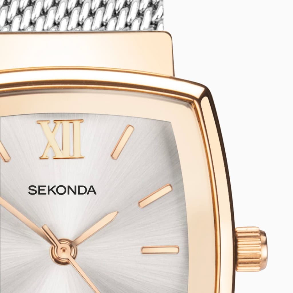 Sekonda Ladies Watch | Rose Case & Stainless Steel Mesh