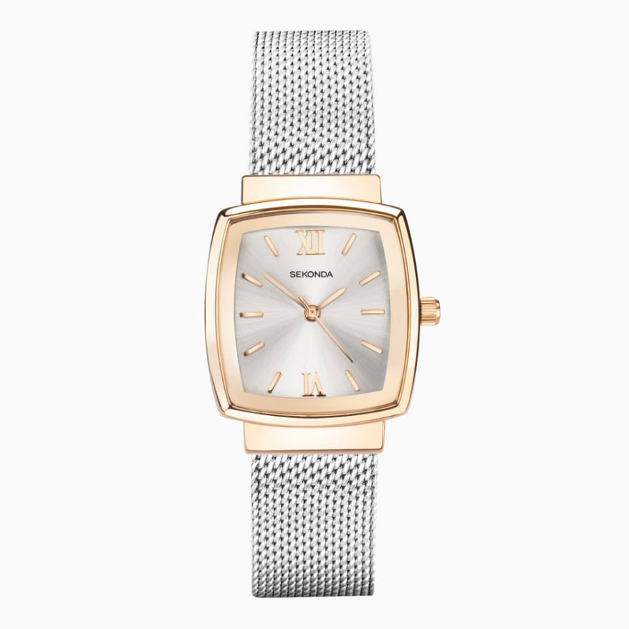 Sekonda Ladies Watch | Rose Case & Stainless Steel Mesh