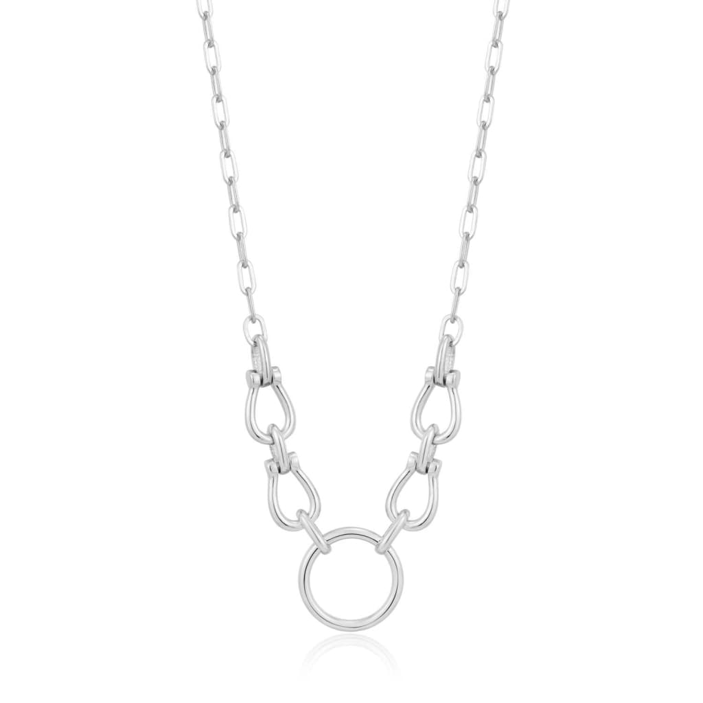 Silver Horseshoe Link Necklace - NECKLACE ANIA HAE JEWELLERY