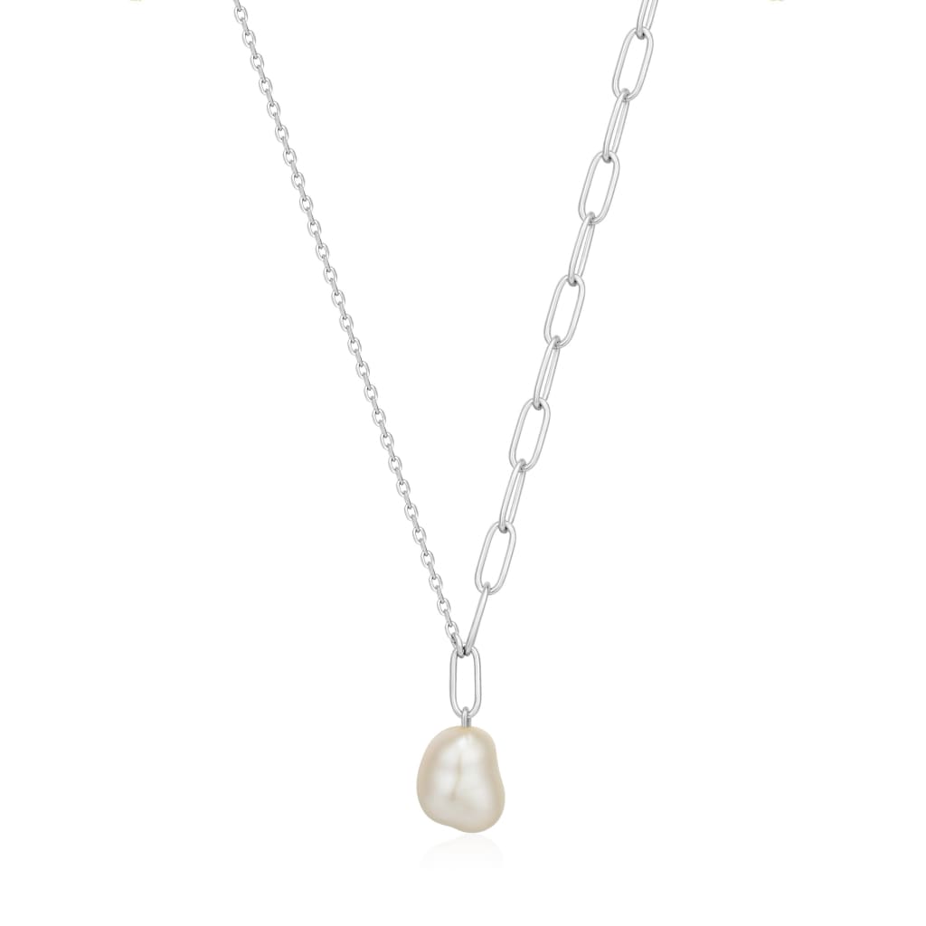 Silver Pearl Chunky Necklace - NECKLACE ANIA HAE JEWELLERY