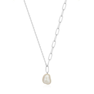 Silver Pearl Chunky Necklace - NECKLACE ANIA HAE JEWELLERY