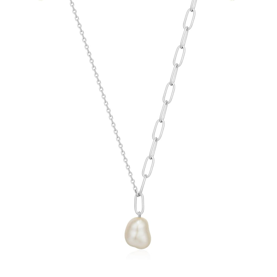 Silver Pearl Chunky Necklace - NECKLACE ANIA HAE JEWELLERY