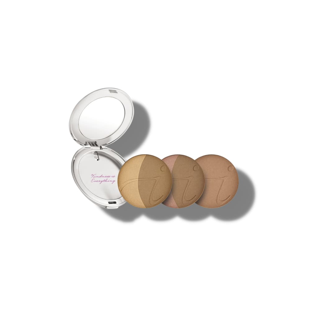 Silver Refillable Compact - Face Makeup ALL BRONZER MAKEUP