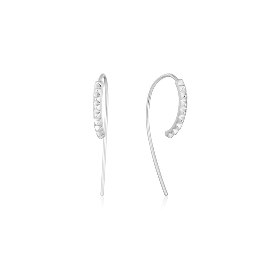 Silver Spike Solid Drop Earrings - ALL EARINGS