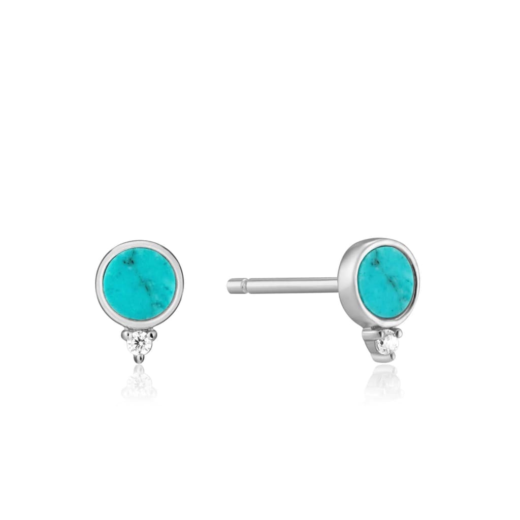 Silver Turquoise Stud Earrings - ALL EARINGS