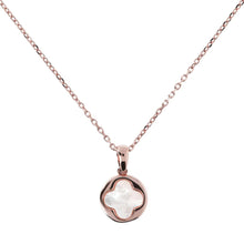 Load image into Gallery viewer, Small Four-Leaf Clover Necklace WHT MOP PENDANT - Jewelry
