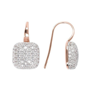 Square Pavé CZ Earrings - BRONZALEUR EARINGS ALL