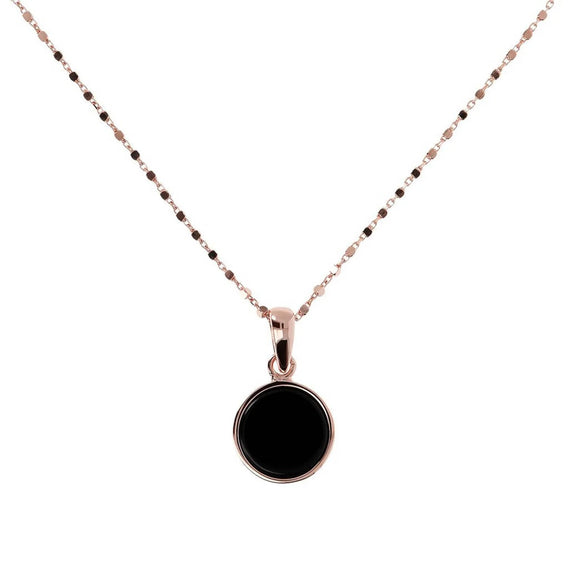 Stone Mini Disc Pendant Necklace - Necklaces ALL NECKLACES