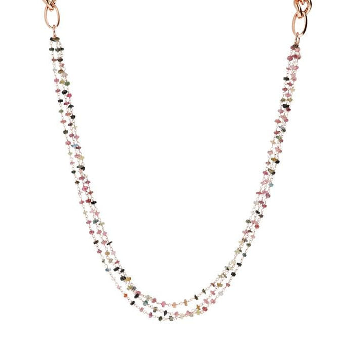 Tourmaline Rosary Multi-strand Necklac - BRONZALEUR NECKLACE